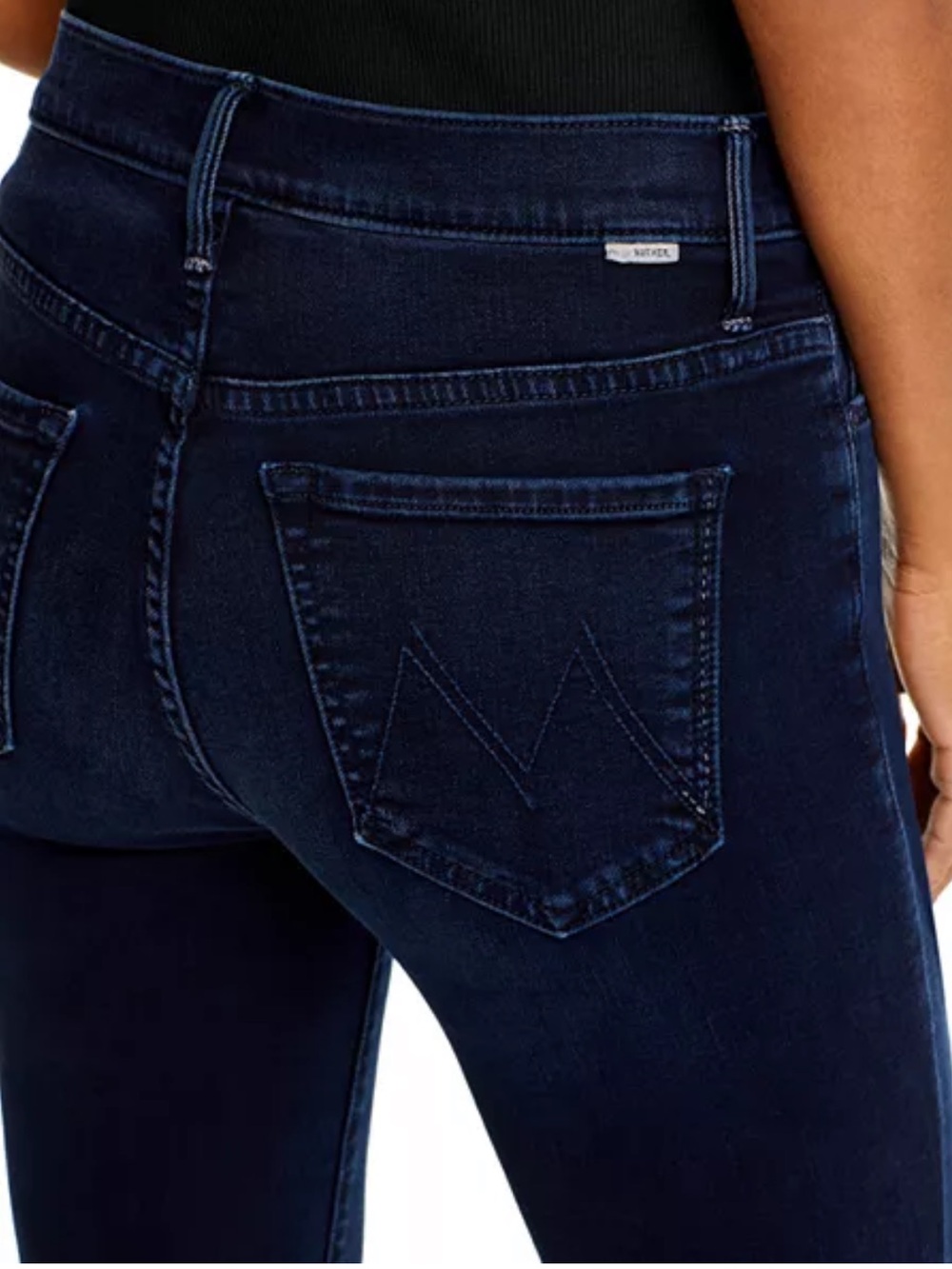 MOTHER The Weekender Mid Rise Flared dark Jeans Chip On My Shoulder 14 - Picture 3 of 9